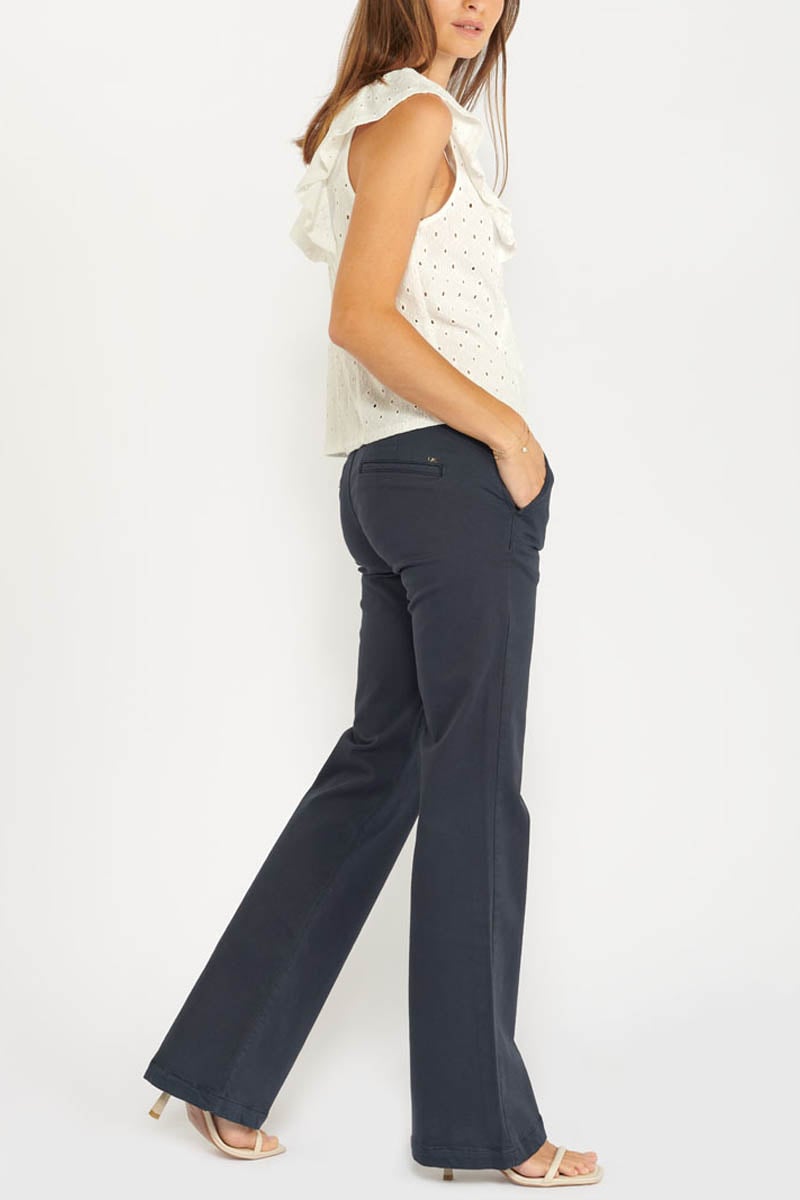 Pantalon Flare Joelle bleu nuit