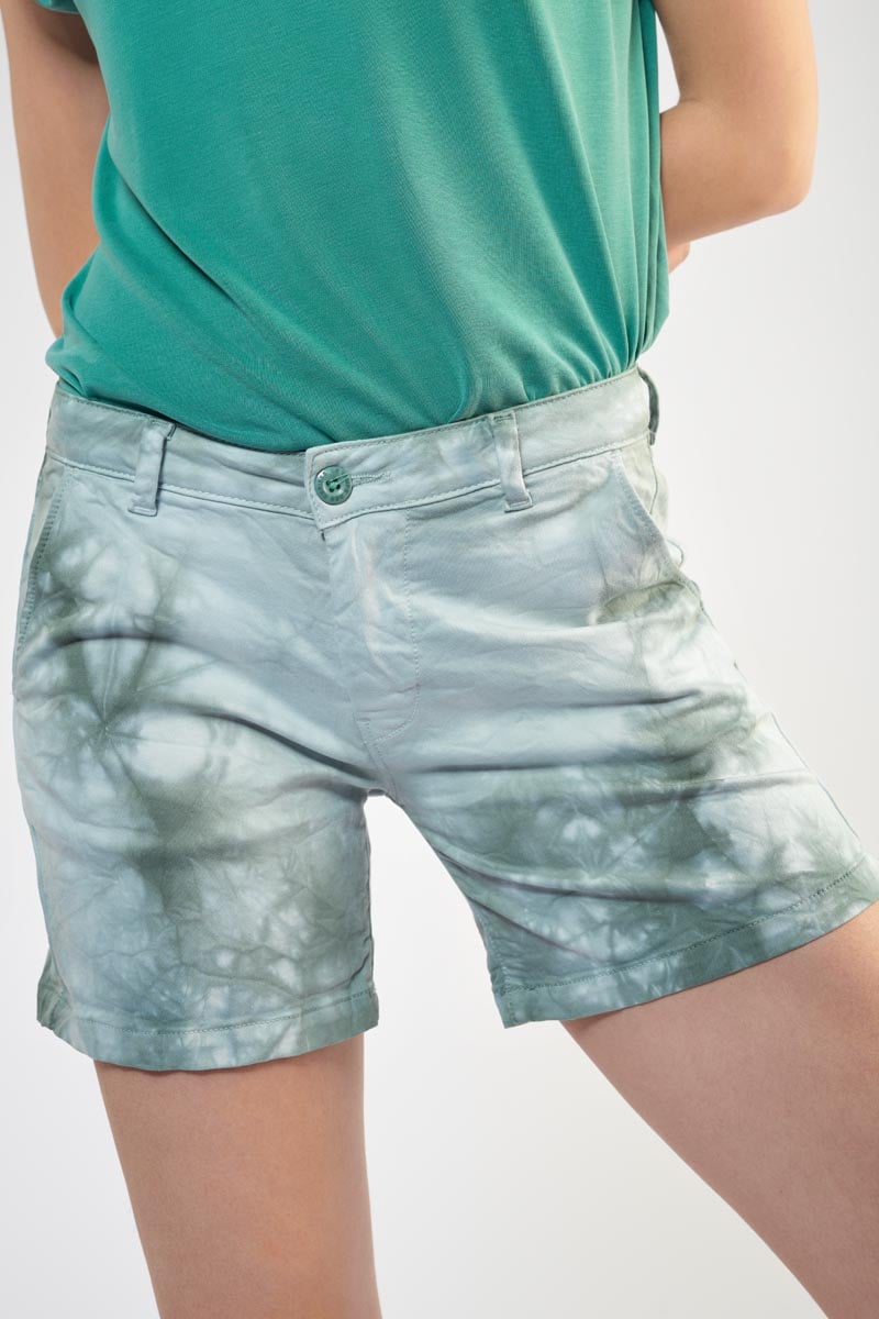 Short Veli4 tie and dye bleu vert