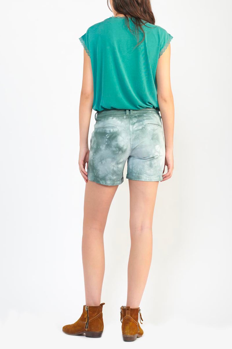Short Veli4 tie and dye bleu vert