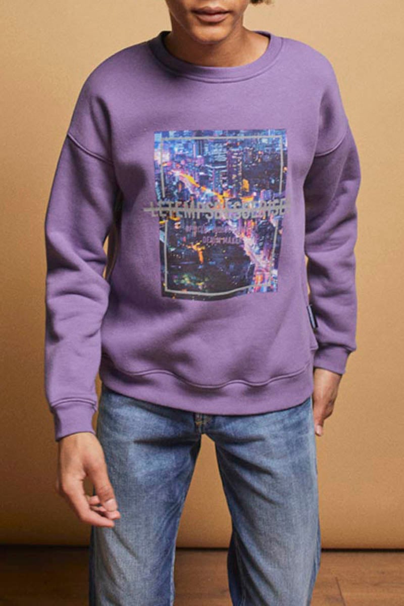 Sweat Nakabo violet imprimé