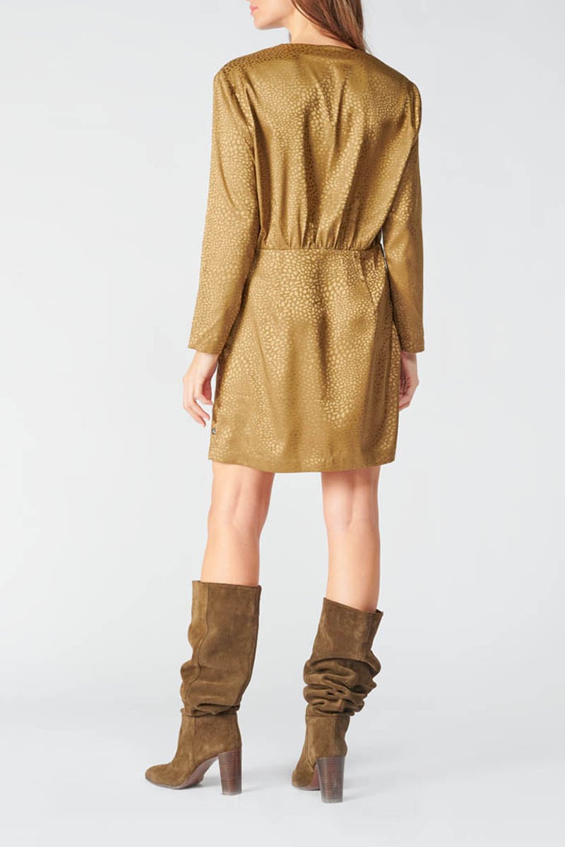 Robe Baz en jacquard doré