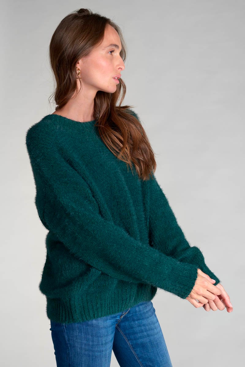 Pull Daisy vert bouteille