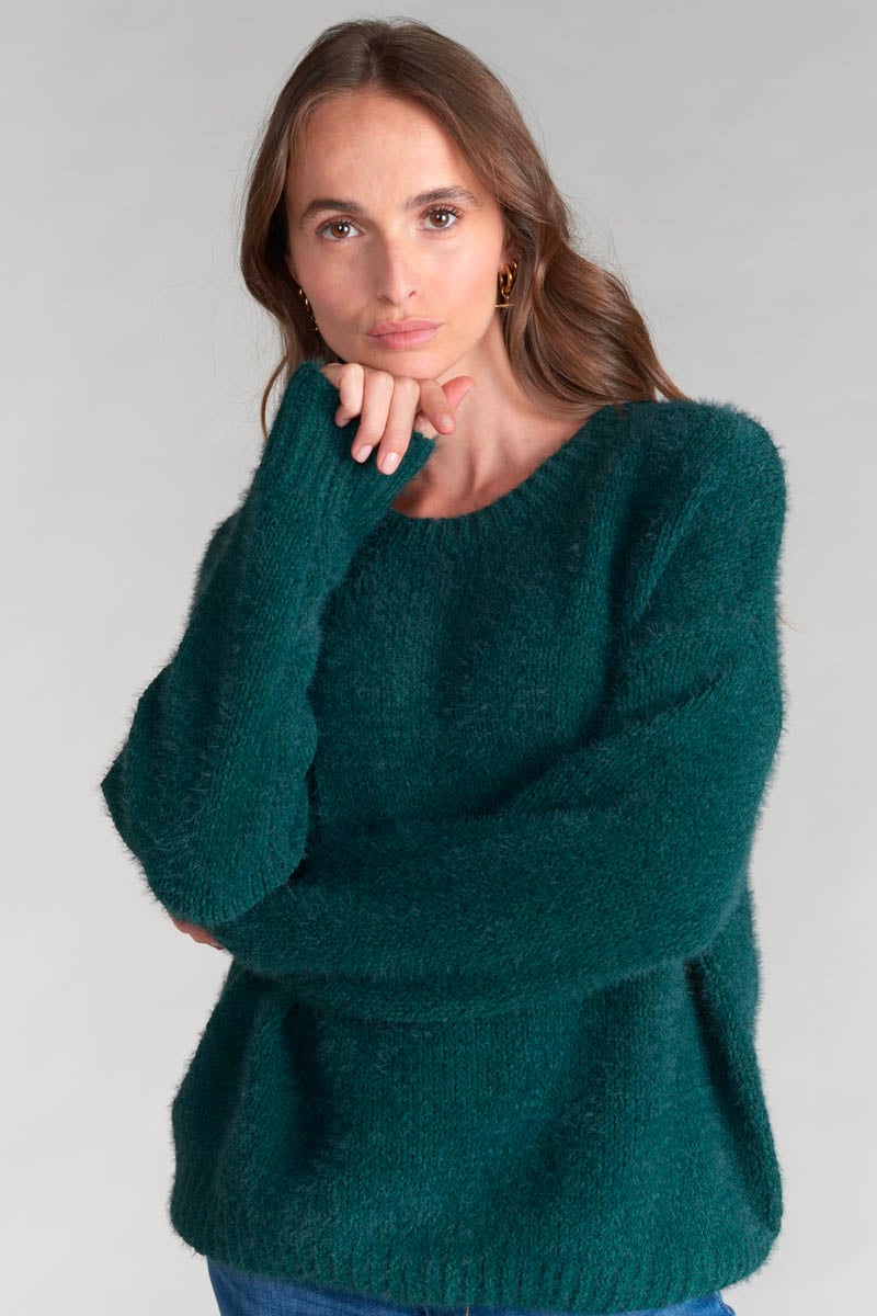 Pull Daisy vert bouteille