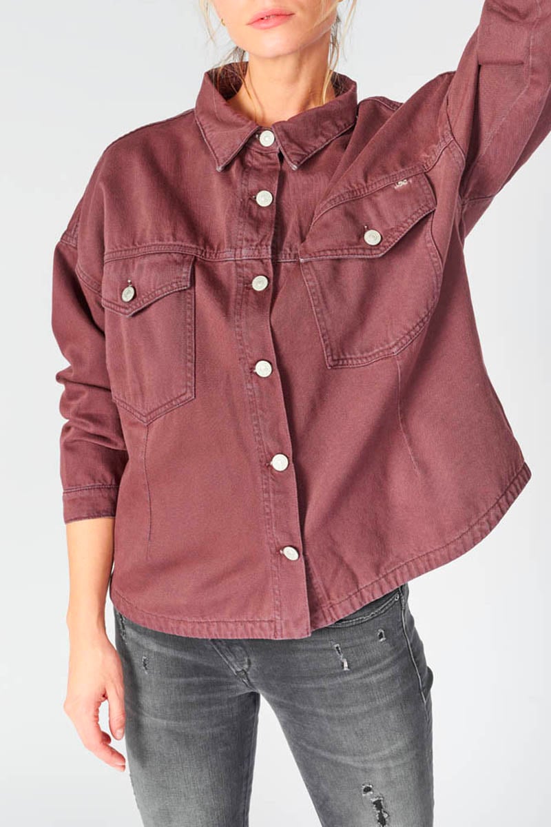Veste Eliza en jeans lie de vin 
