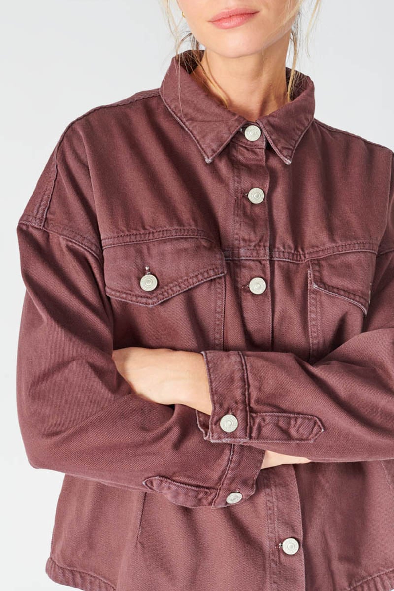 Veste Eliza en jeans lie de vin 