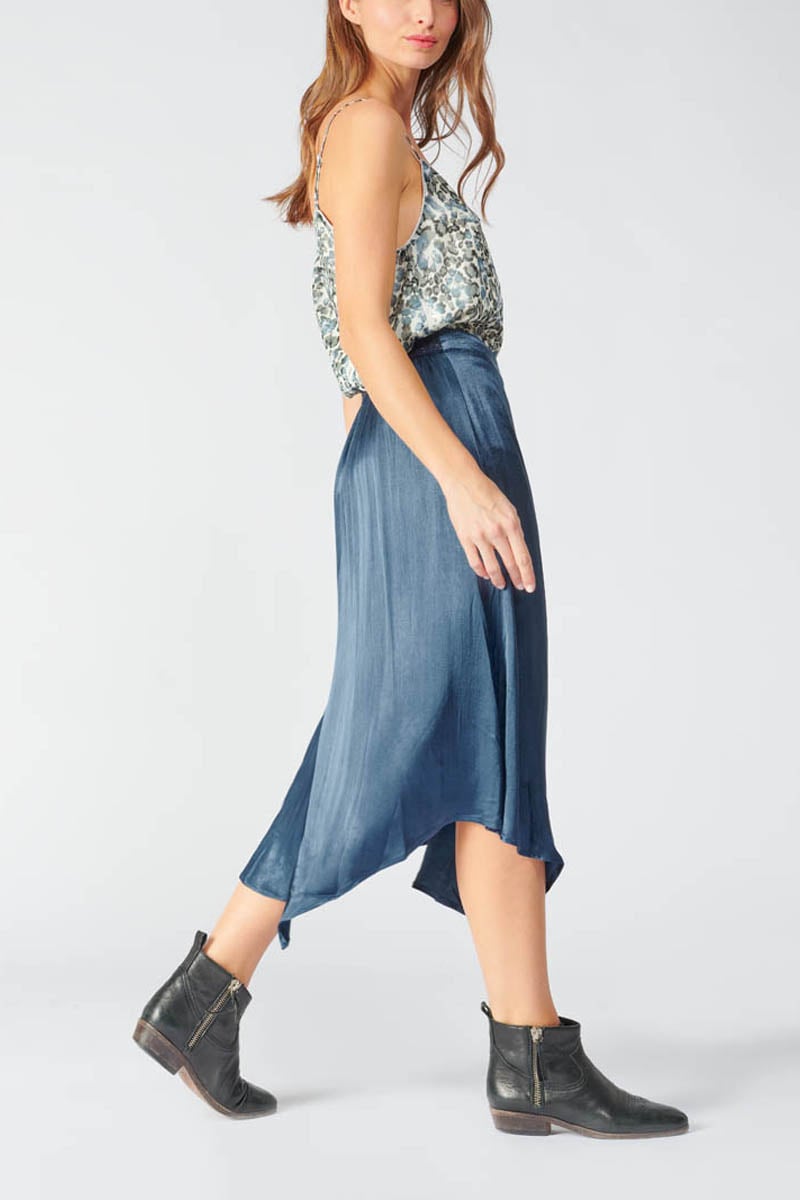 Jupe longue Lively bleu jeans