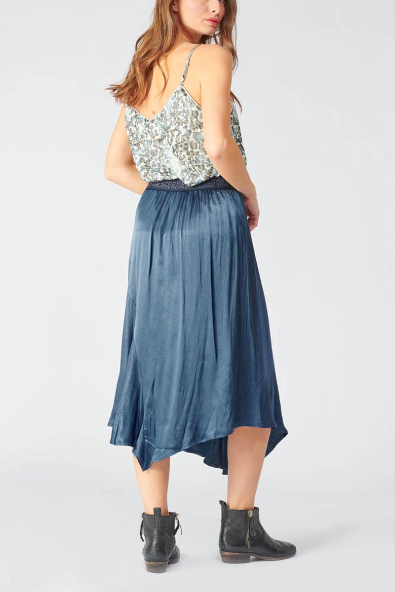 Jupe longue Lively bleu jeans
