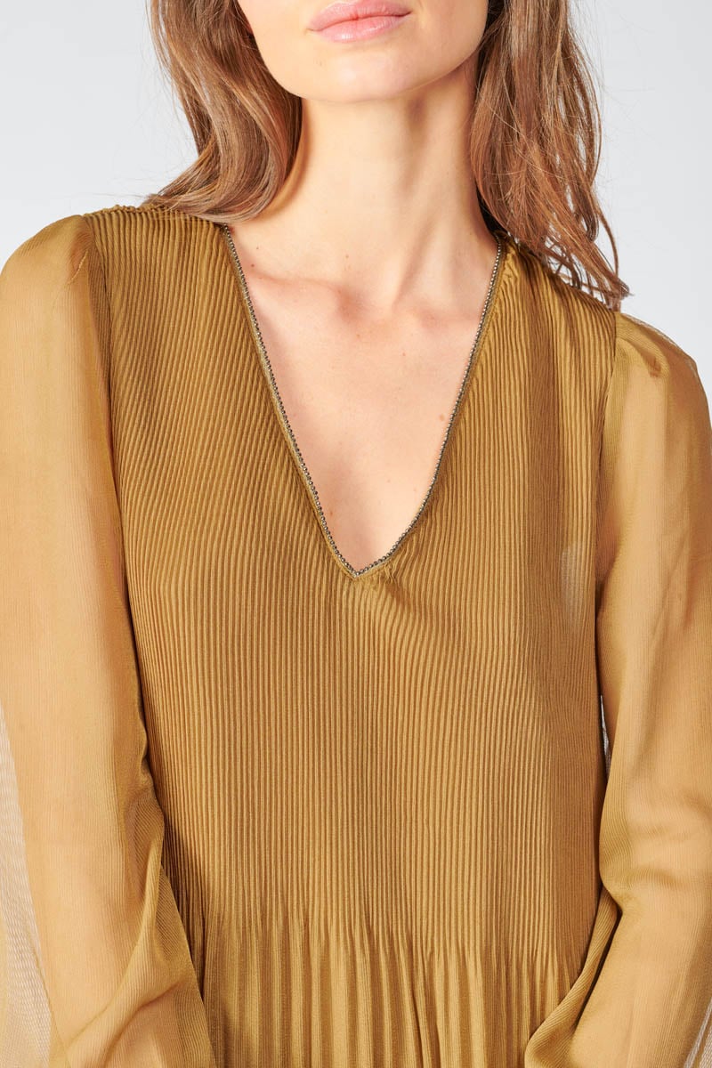 Robe longue Toby caramel