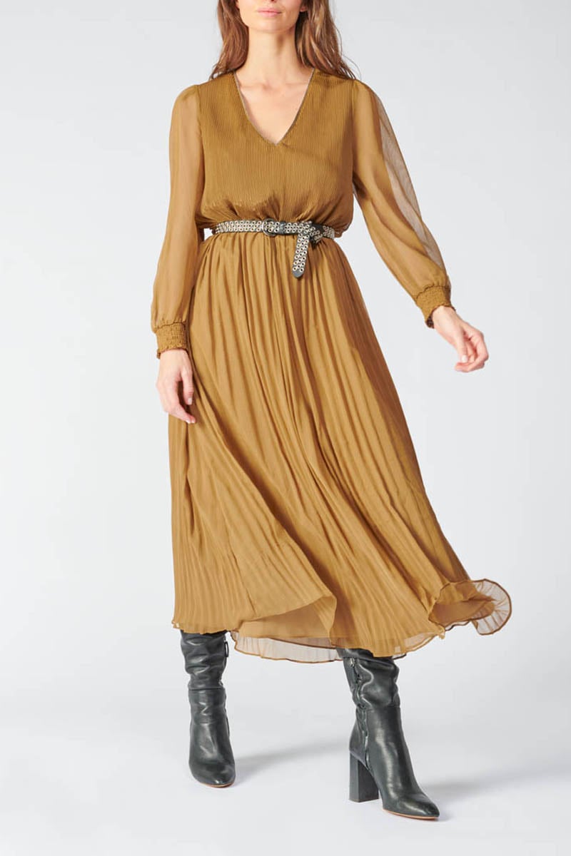 Robe longue Toby caramel