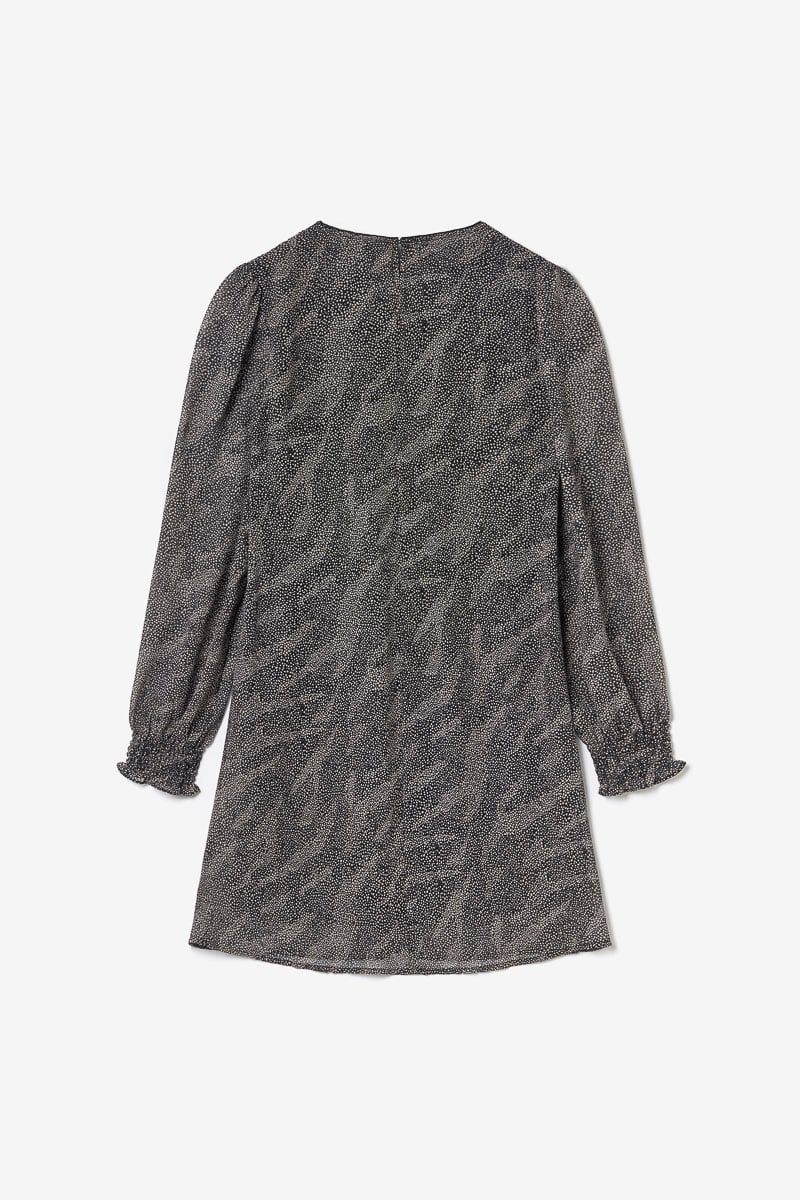 Robe Berenigi noire à motif animalier