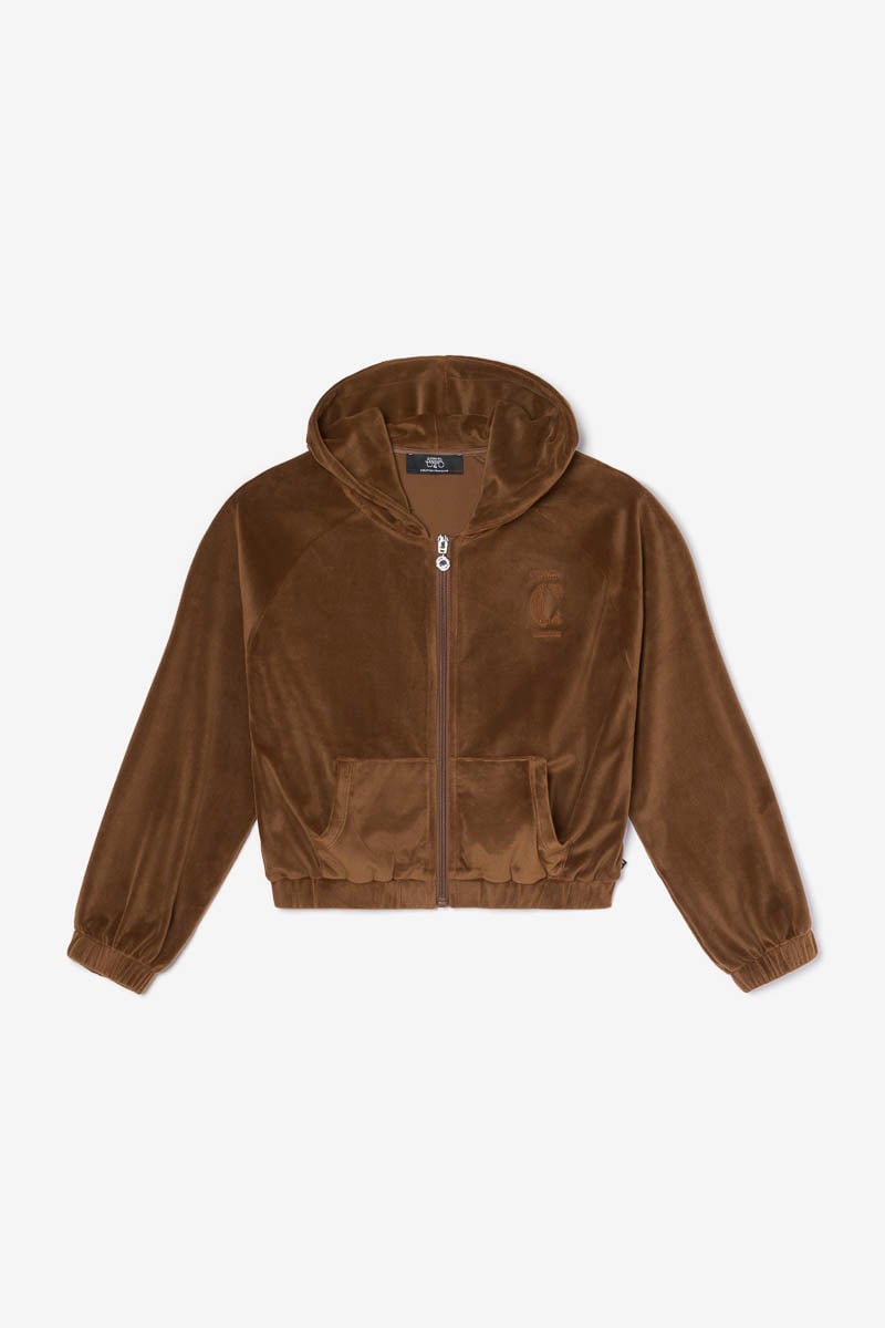Sweat zippé Cinogi caramel
