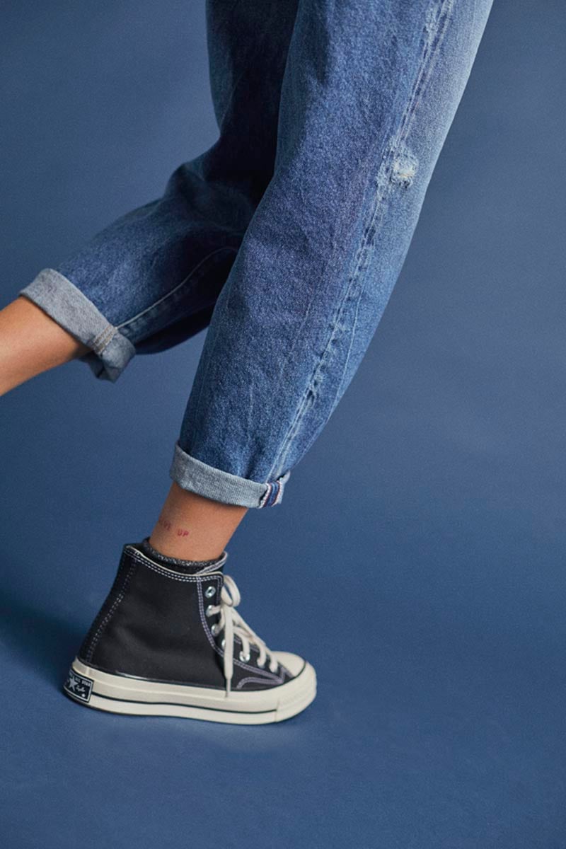 Jeans boyfit Cosa 7/8ème destroy vintage bleu N°4