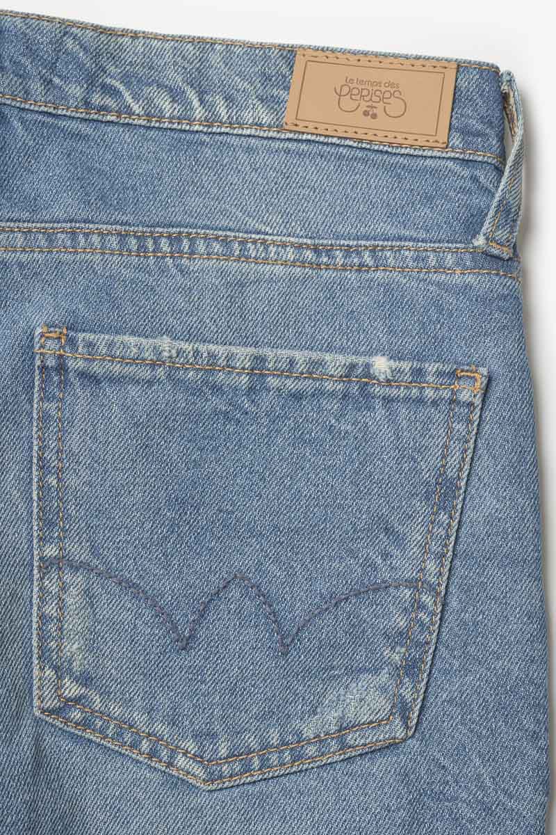 Jeans boyfit Cosa 7/8ème destroy vintage bleu N°4