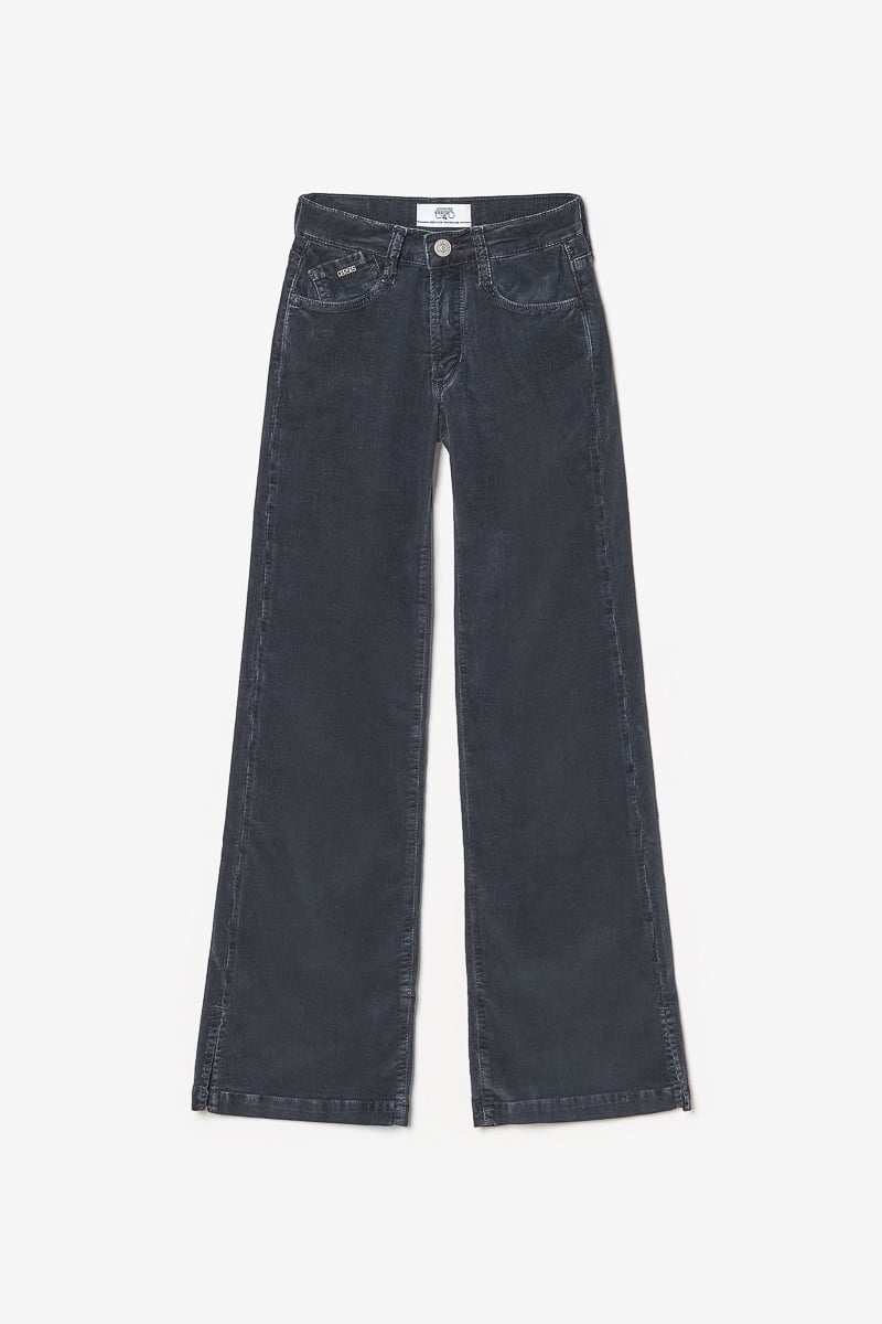 Jeans flare Fancy velours anthracite 