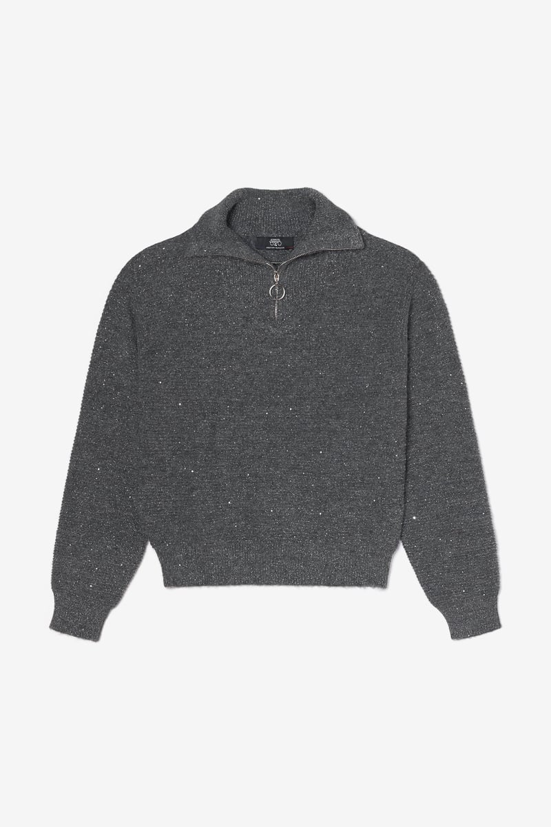 Pull Kristingi gris à paillettes