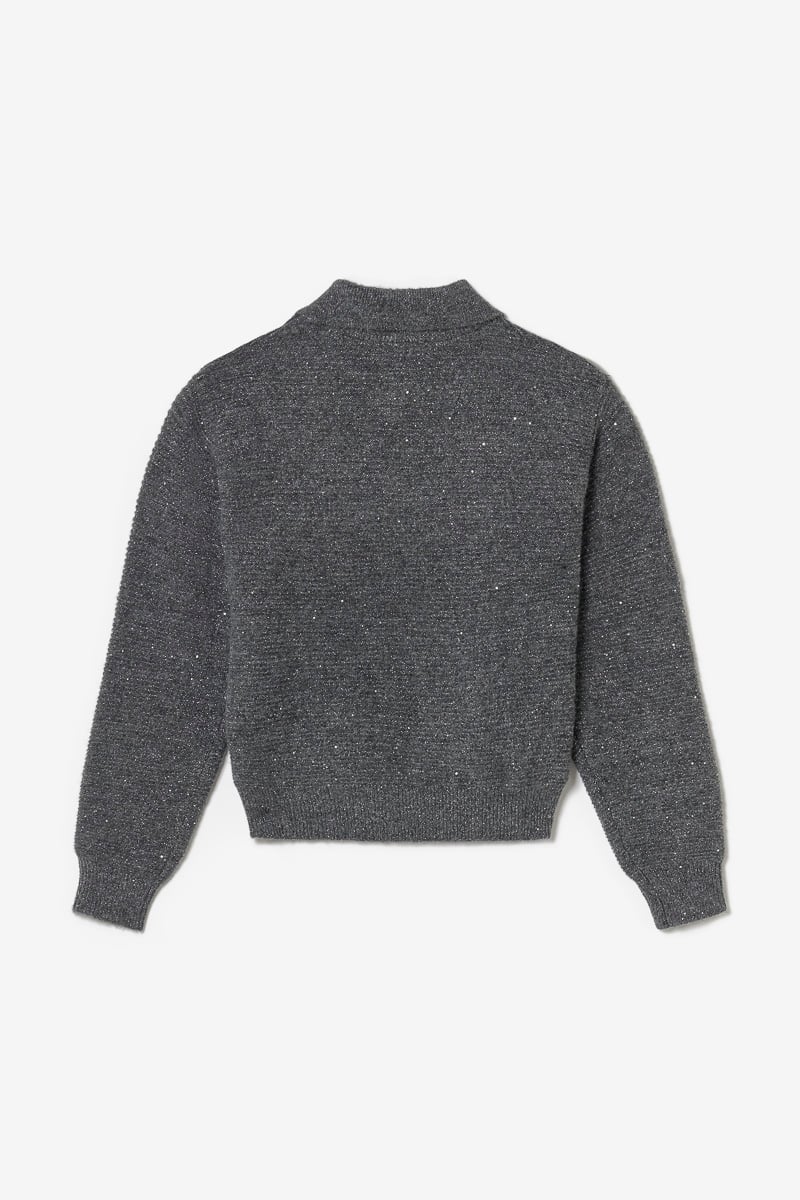 Pull Kristingi gris à paillettes