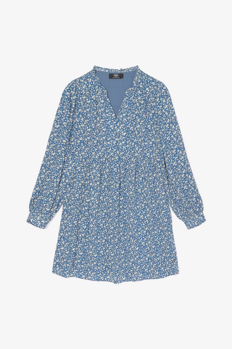 Robe Lattegi bleue à motif fleuri