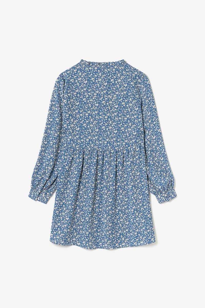 Robe Lattegi bleue à motif fleuri