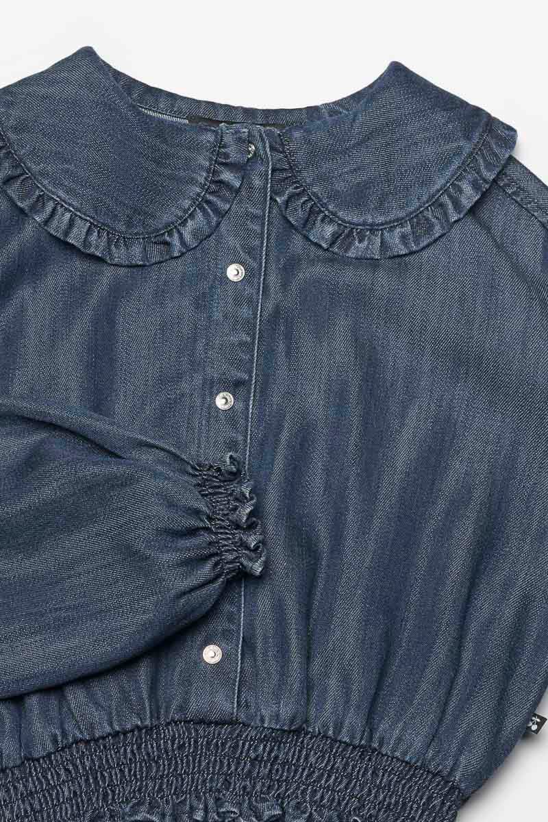 Blouse Macchigi en tencel bleu