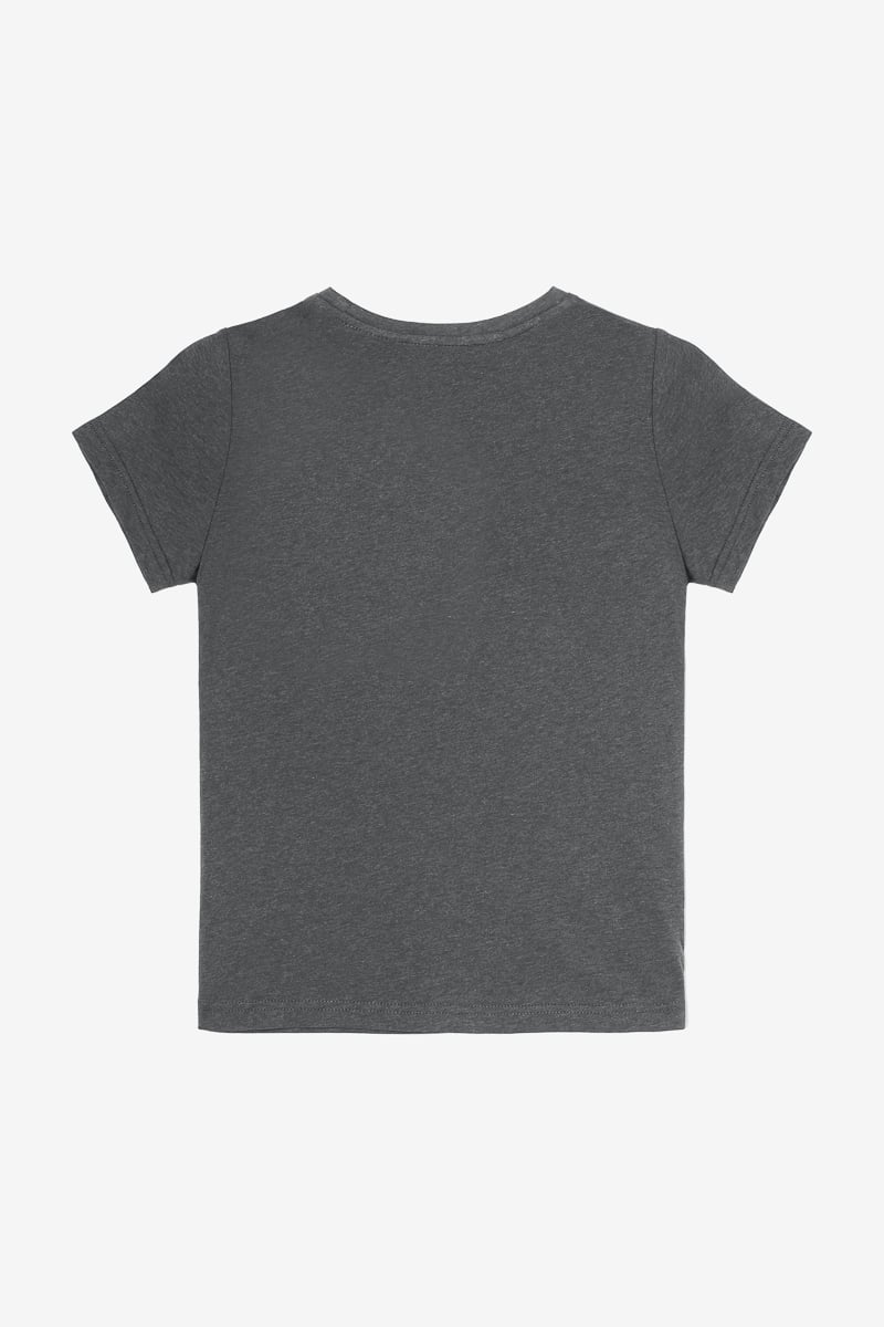 T-shirt Nastiagi gris imprimé