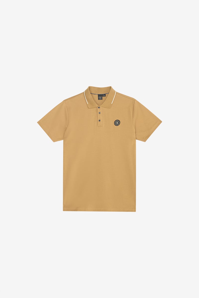 Polo Aron beige moutarde
