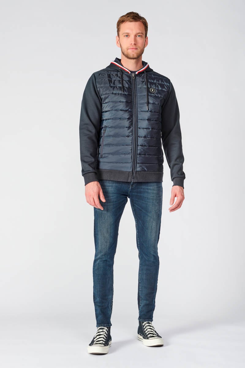 Veste bi-matière Thol bleu marine