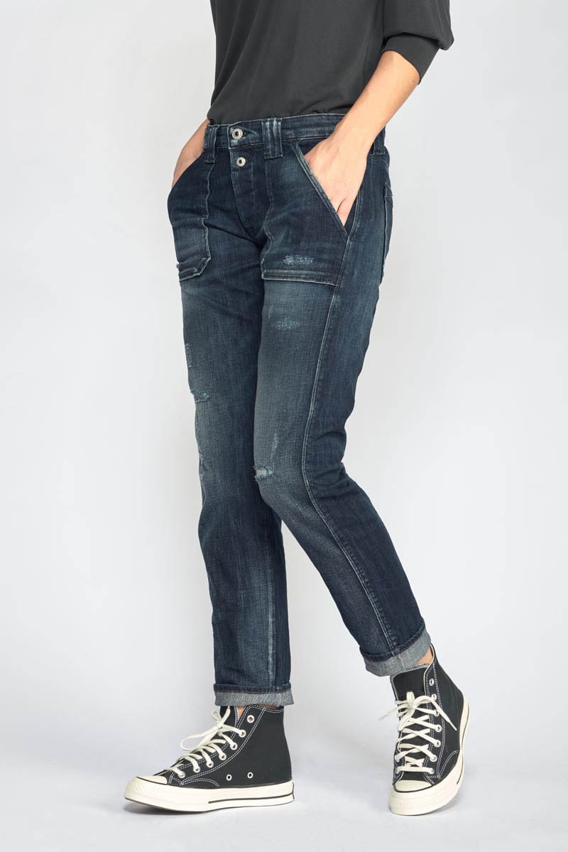 Jeans 200/43 boyfit Cara destroy bleu-noir N°2