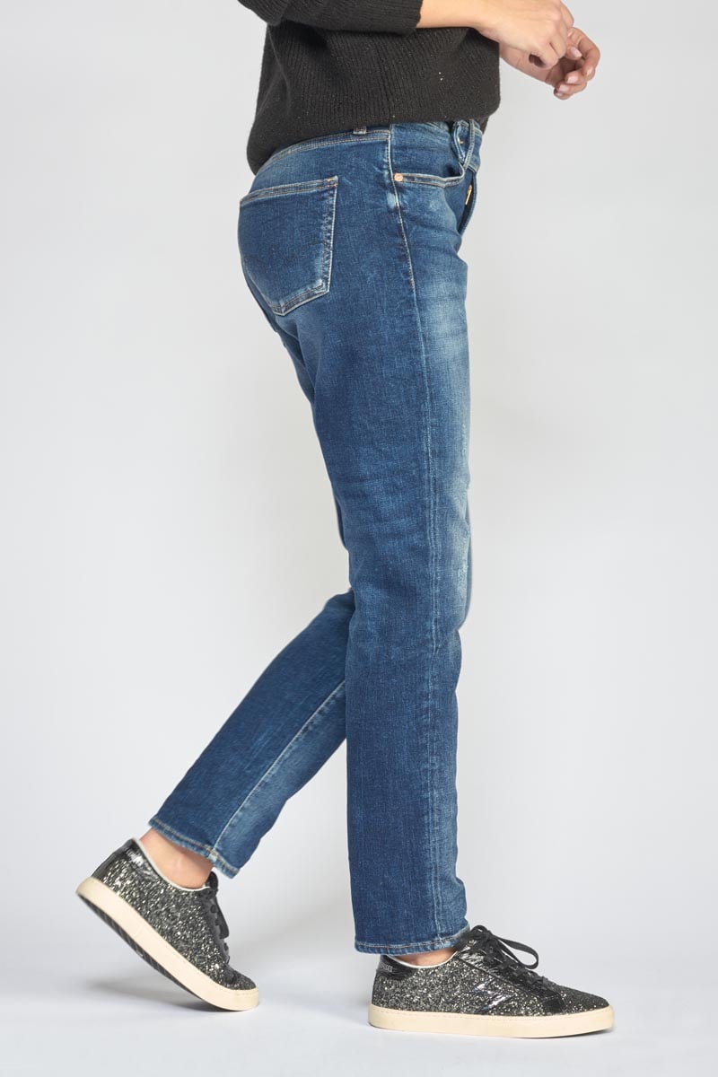 Jeans 400/17 mom Basic taille haute 7/8ème destroy bleu N°2