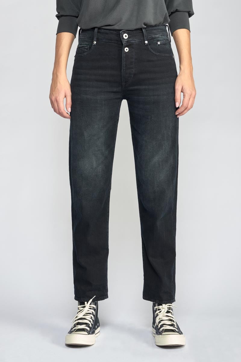 Jeans 400/18 mom Basic taille haute 7/8ème bleu-noir N°1