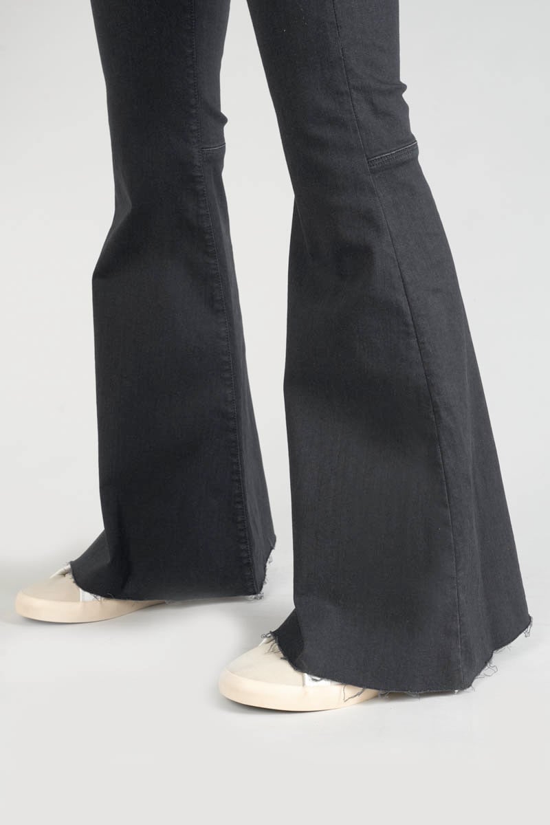 Jeans flare Alberta taille haute noir N°0