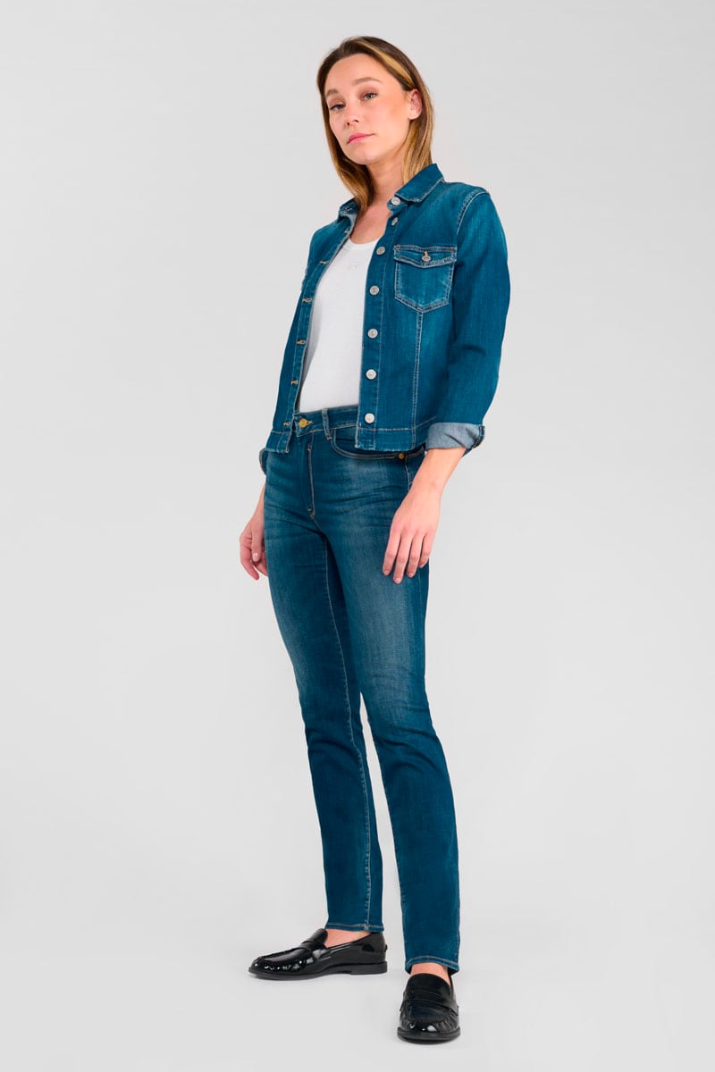 Jeans pulp regular Casal taille haute bleu N°2
