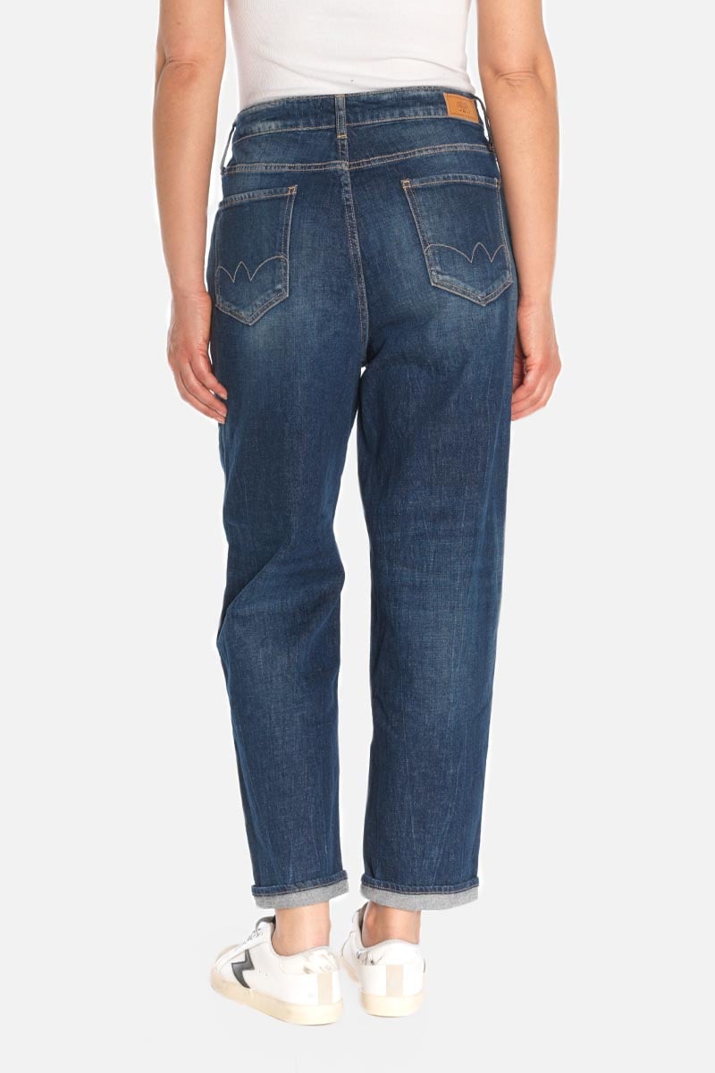 Jeans boyfit Cosy 7/8ème bleu N°2