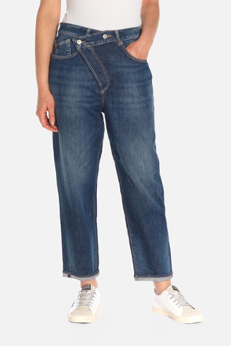 Jeans boyfit Cosy 7/8ème bleu N°2