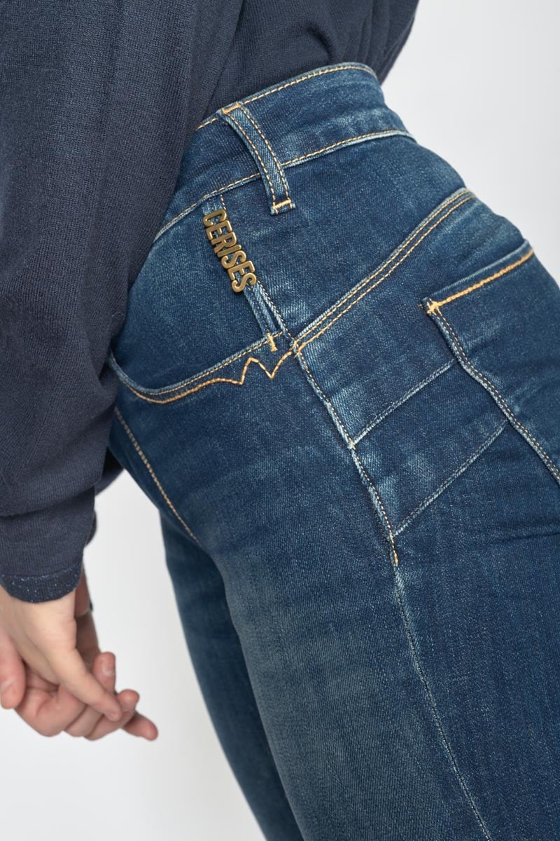 Jeans pulp slim Soma taille haute bleu N°2