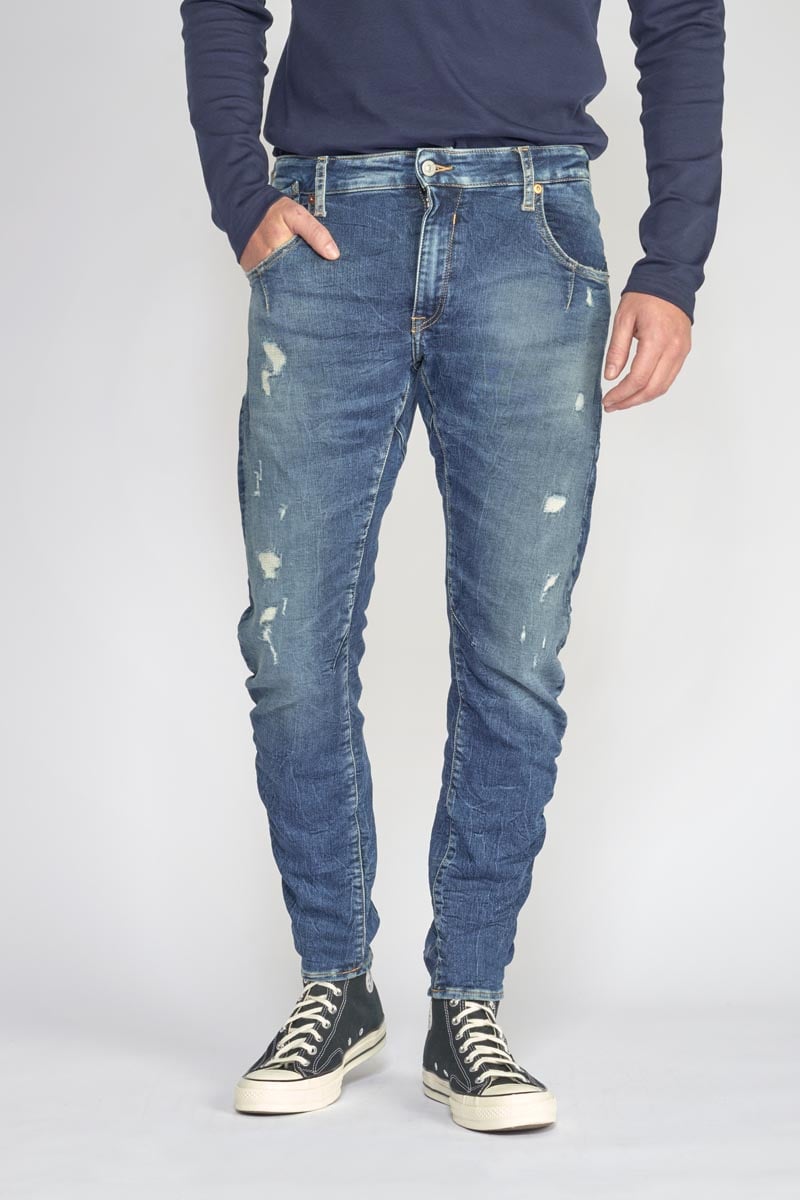 Jeans 900/03 tapered arqué destroy bleu N°2
