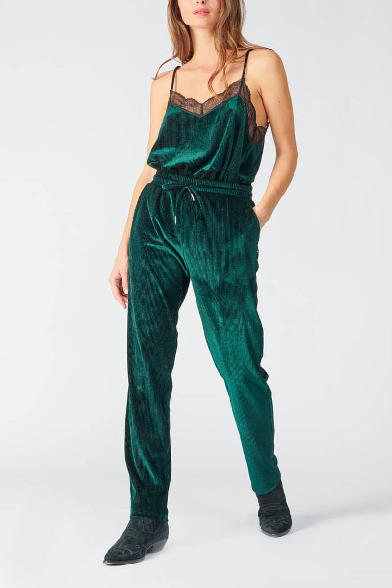Pantalon Ashton en velours vert sapin