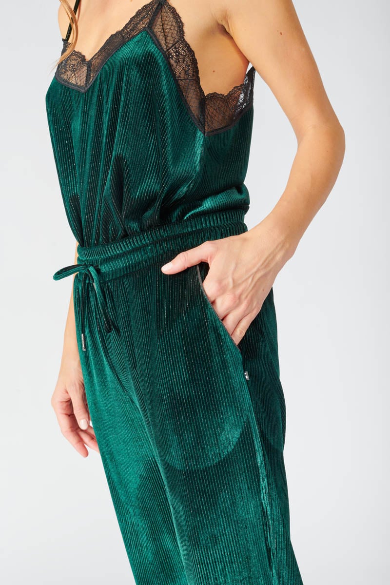 Pantalon Ashton en velours vert sapin