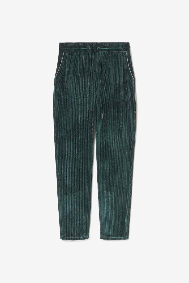 Pantalon Ashton en velours vert sapin