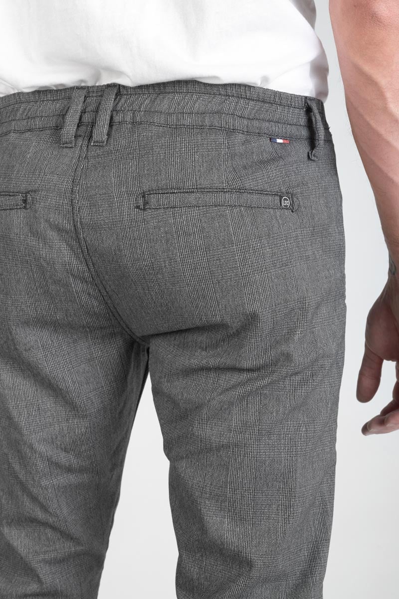 Pantalon Weller à carreaux gris