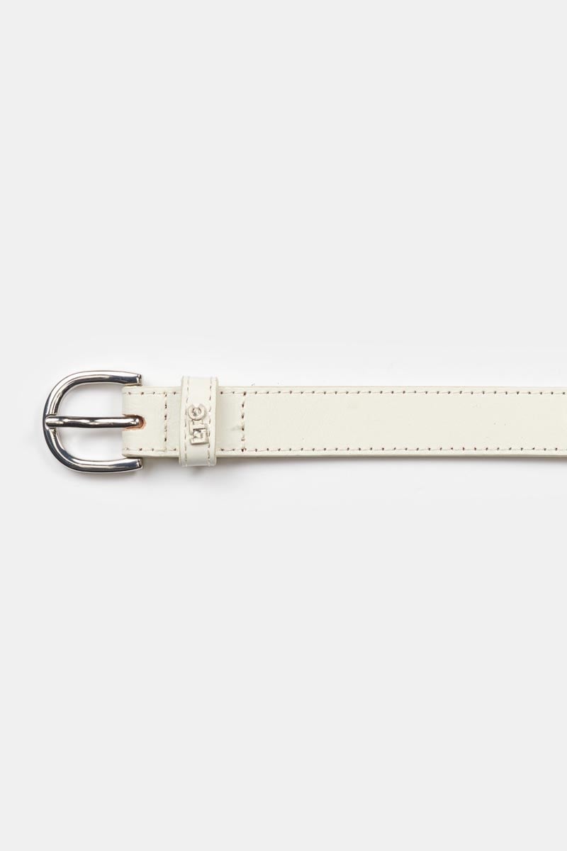 Ceinture Taouna en cuir blanc