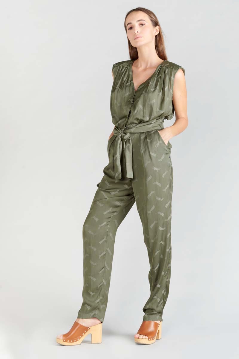 Combinaison pantalon Arte en jacquard kaki
