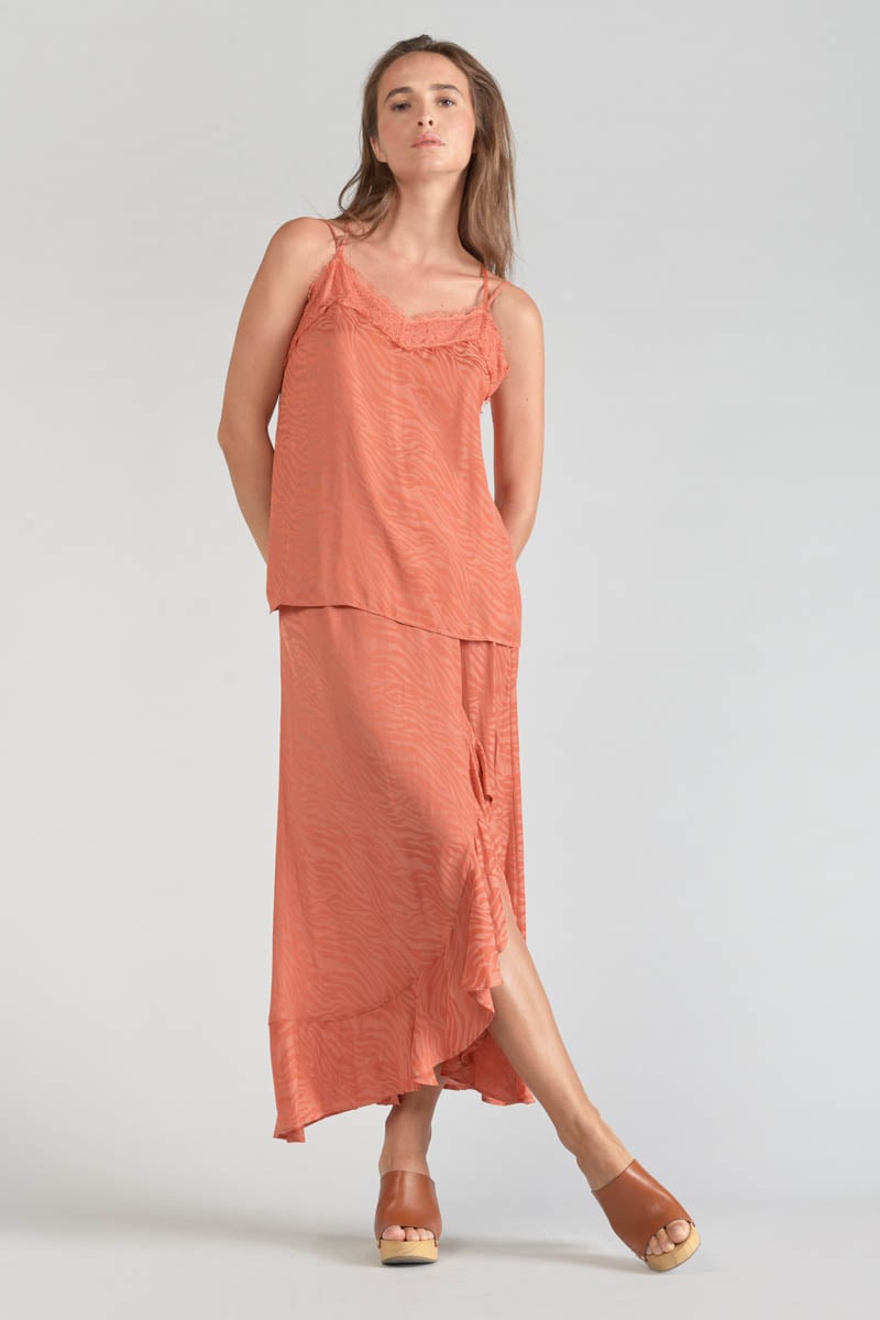 Caraco Ayek en jacquard orange corail