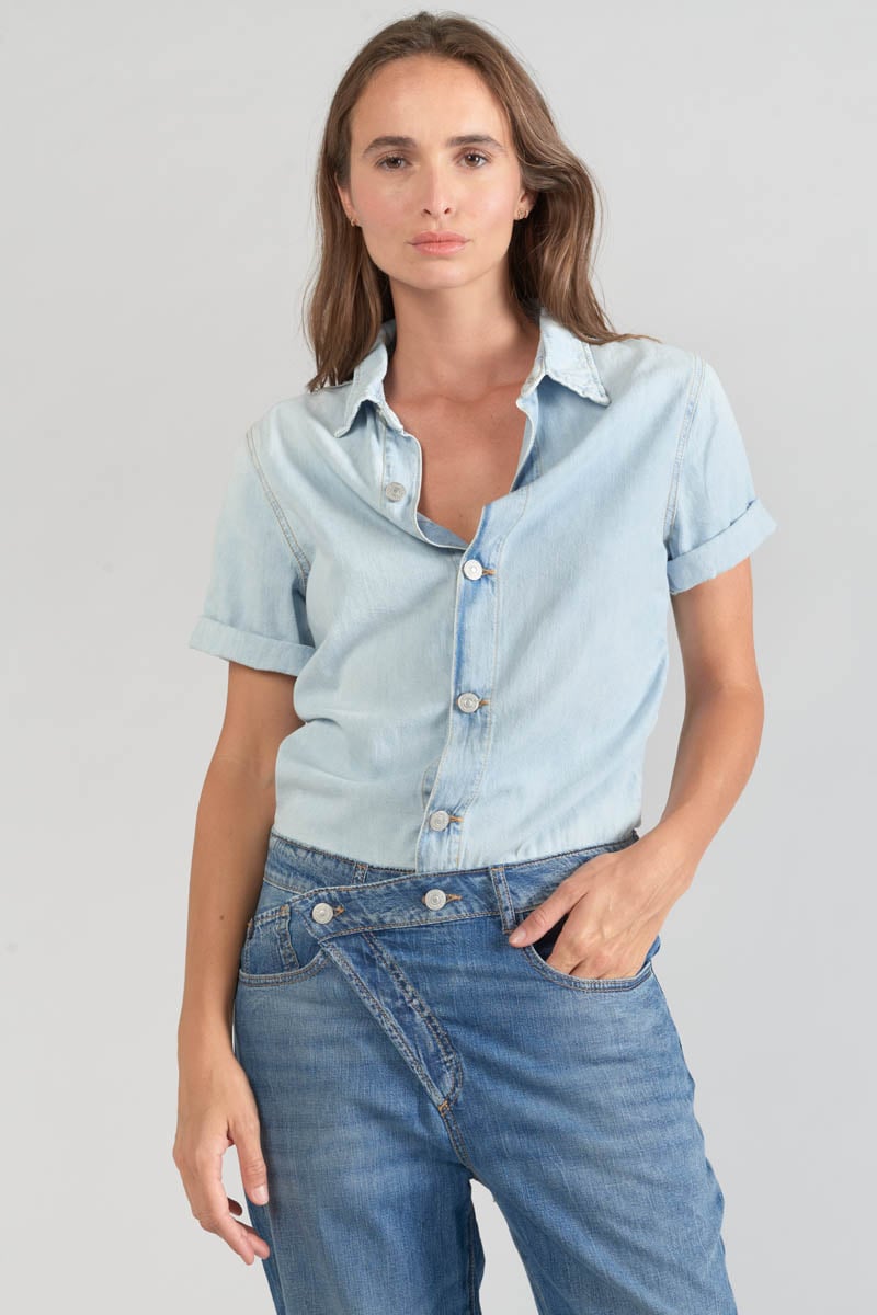 Combinaison pantalon Cozette en jeans bleu