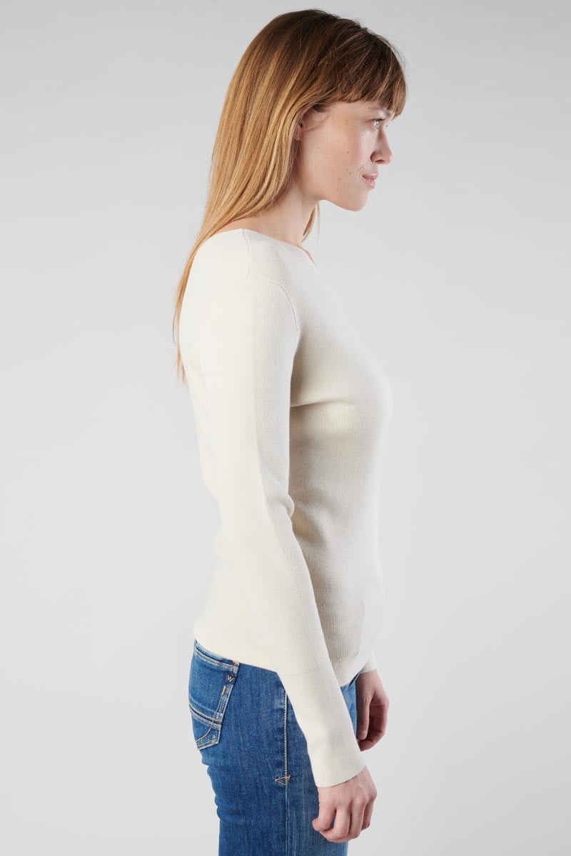 Pull Lina asymétrique sable