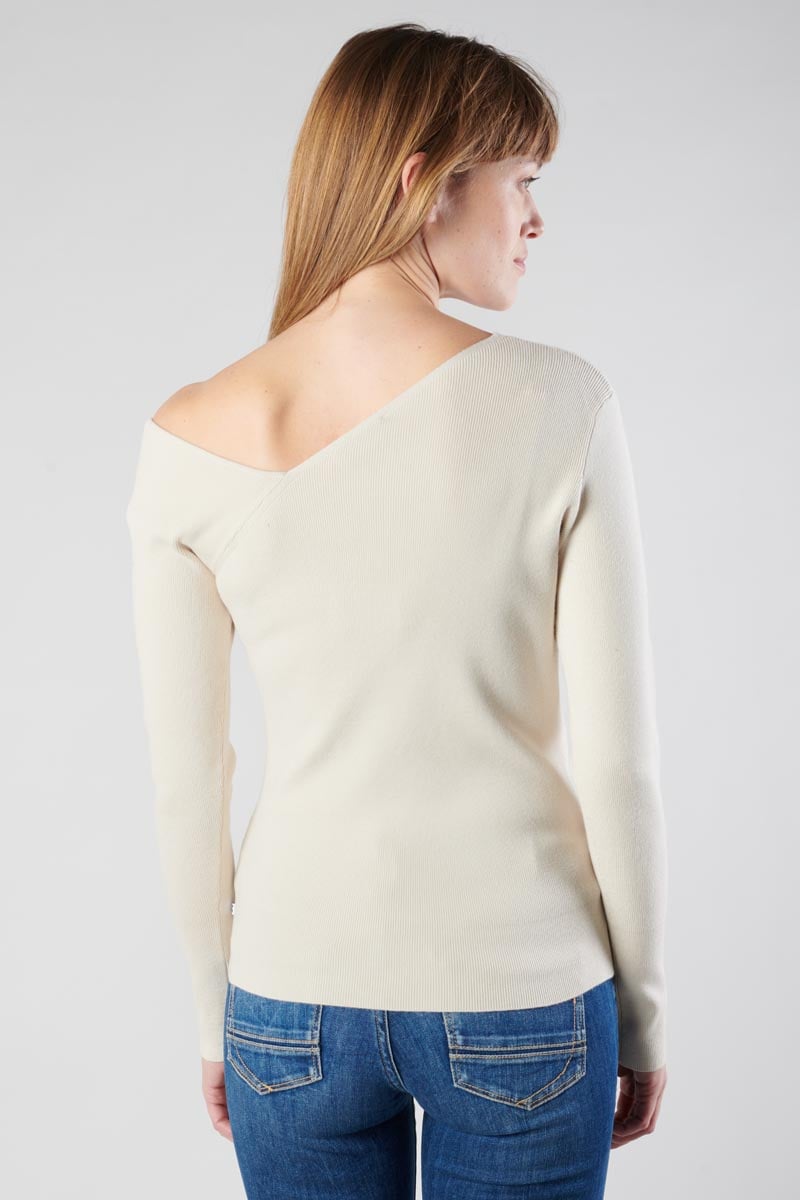 Pull Lina asymétrique sable
