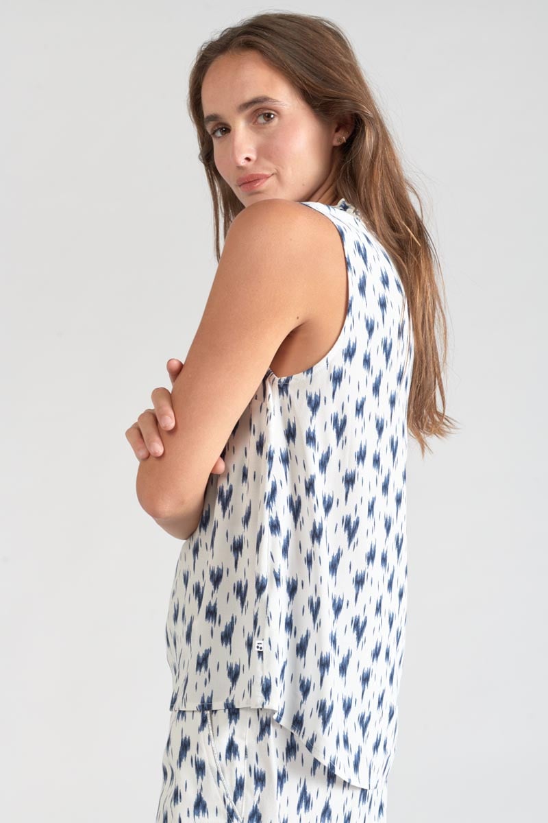 Top Rosita tie and dye bleu