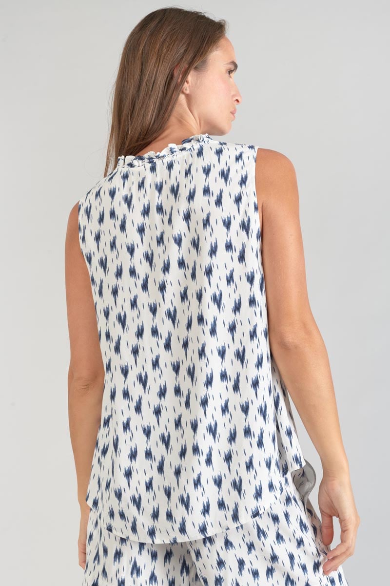 Top Rosita tie and dye bleu