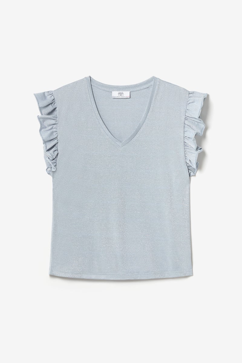 Top Ryls bleu ciel irisé