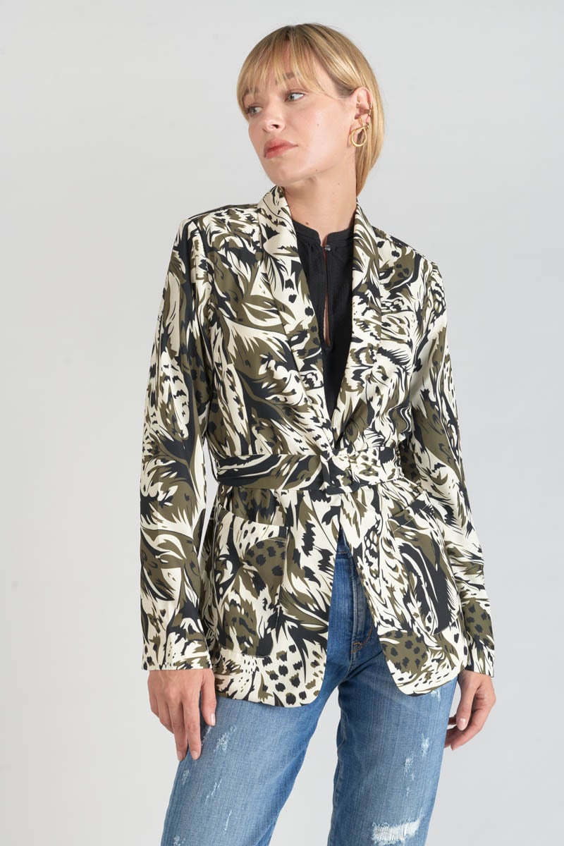 Veste blazer Salome à motif jungle