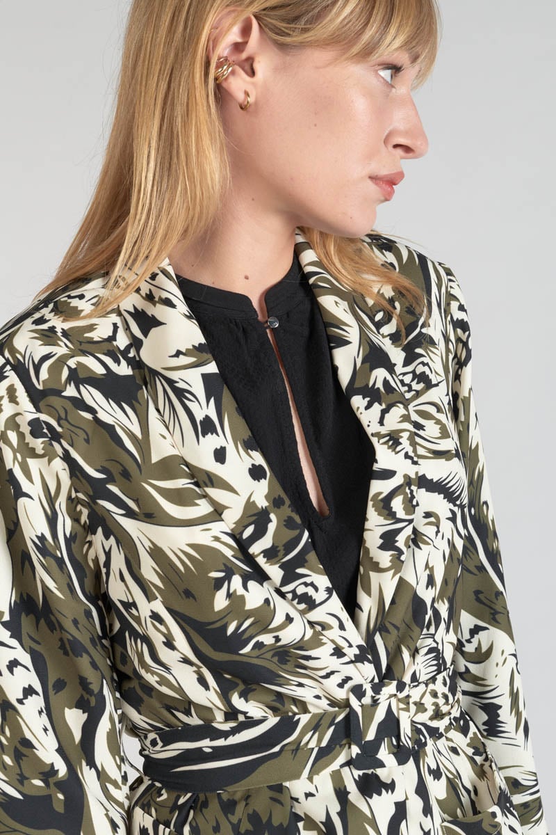 Veste blazer Salome à motif jungle